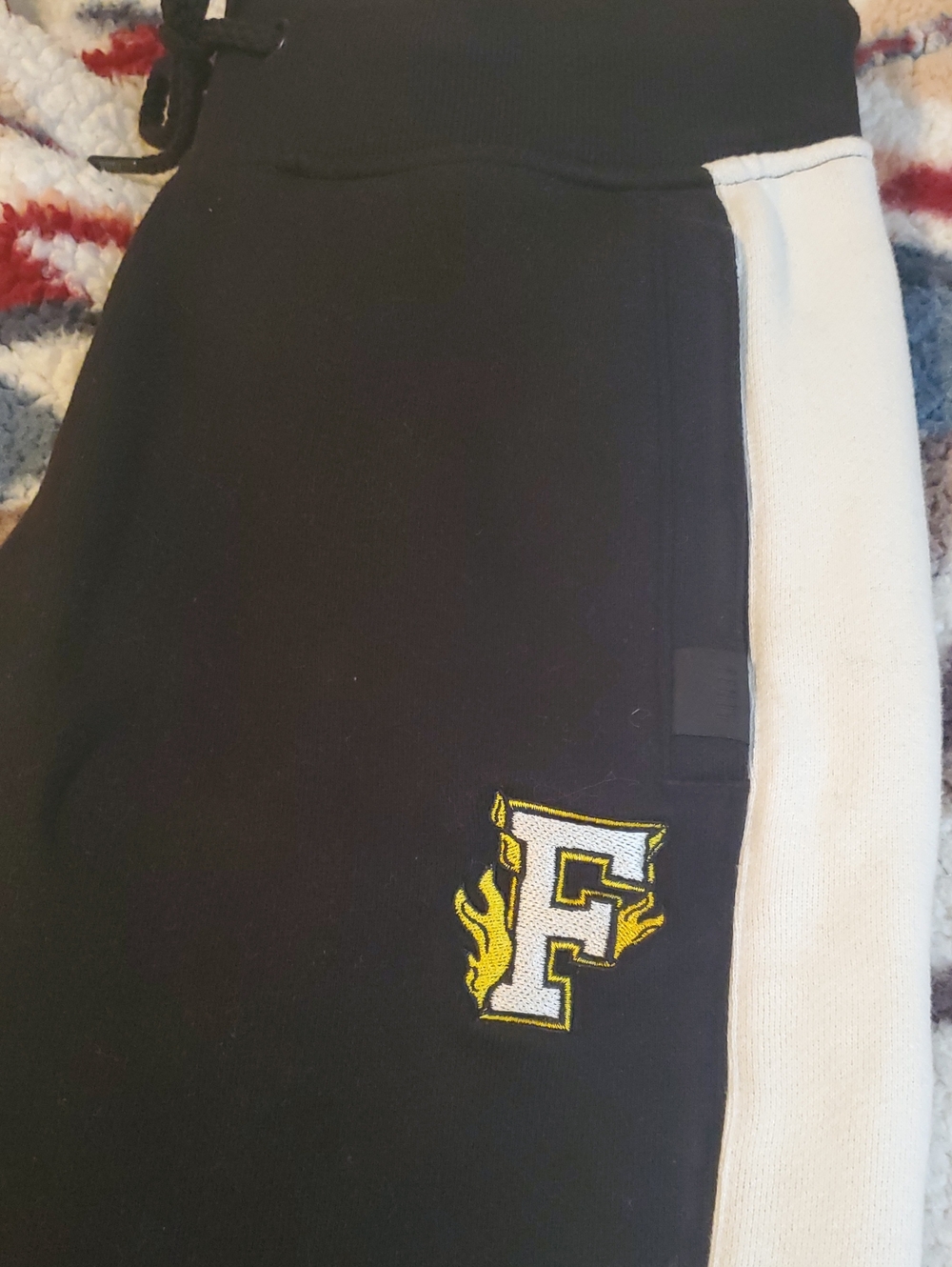 Puma by Rihanna Black Sweatpants with Gold Logo Tag